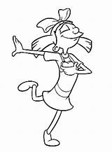 Hey Arnold Coloring Helga Pages Dancing Phoebe Printable Template Herself sketch template