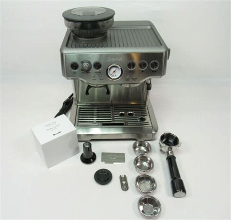 breville  barista express espresso machine brushed stainless steel  sale  ebay