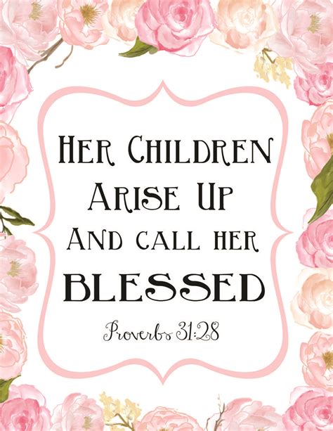mothers day printable proverbs   children arise