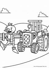 Bob Builder Coloring Pages Spud Travis Cartoon Kids Color Tractor Printable Character Book Print Part Bouwer Sheets Fun Handcraftguide Drawing sketch template