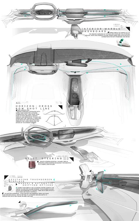 rendering  behance automobile interior design car interior design sketch concept car