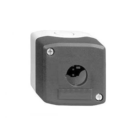 surface mounting single push button enclosure grey