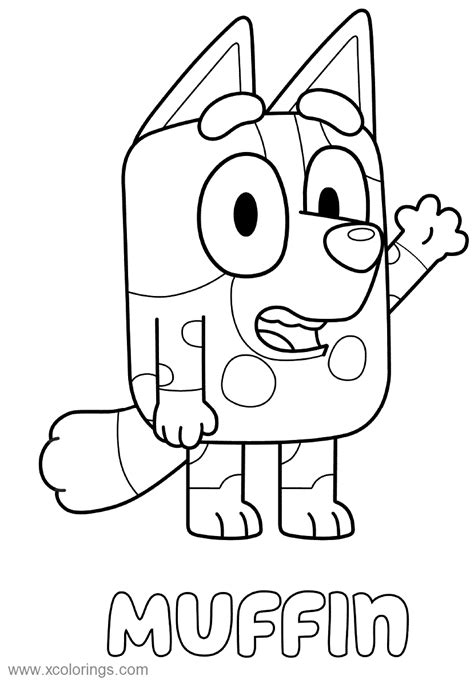 muffin  bluey coloring pages xcoloringscom