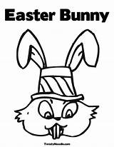 Bunny Easter Coloring Book Hat sketch template