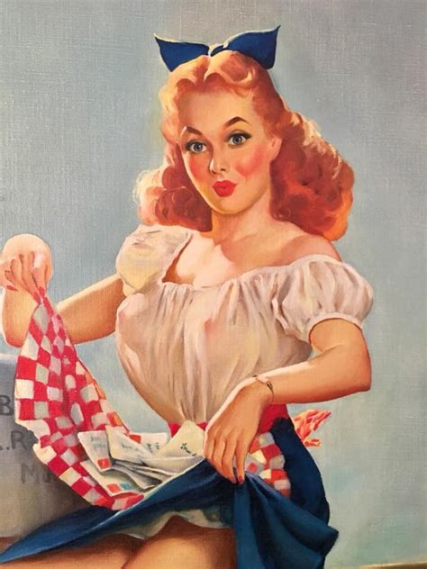 Gil Elvgren And Carlyle Original Getting Posted Fan Mail Etsy France