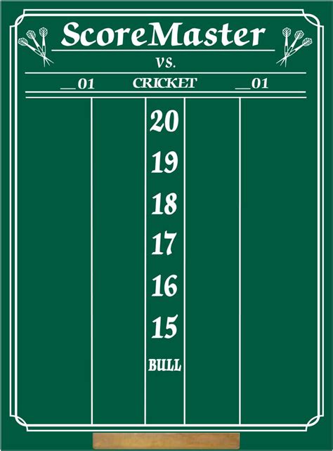 printable dart board score