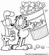 Garfield Odie Coloring Pages Para sketch template