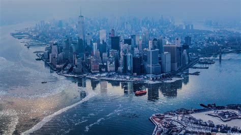 york city aerial view  wallpaper