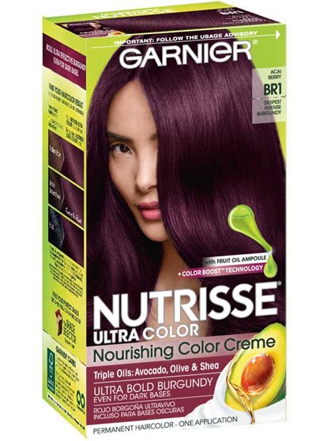 nutrisse ultra color deepest intense burgundy hair color garnier