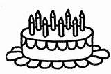 Cake Birthday Coloring Outline Pages Happy Candles Colouring Drawing Clipart Clip Color Cliparts Printable Chocolate 4th Kids Years Library Clipartmag sketch template