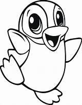 Penguin Winter Coloring Pages Getcolorings Color sketch template