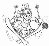 Wintersport Skiers Kiezen sketch template
