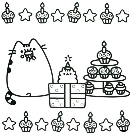 awsome pusheen coloring page  printable coloring pages  kids