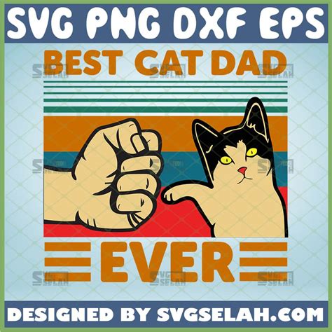 cat dad  svg fist bump fathers day svg funny black cat