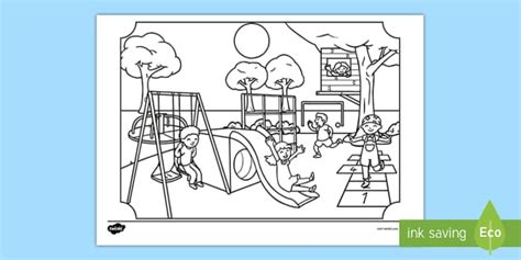 park colouring page teacher  twinkl