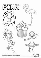 Pink Coloring Pages Color Getcolorings Printable Worksheets sketch template