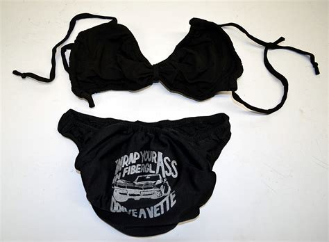 Wrap Your Ass In Fiberglass Drive A Vette Womens Bikini Top And Panties