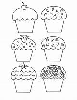 Cupcake Coloring Pages Template Birthday Printable Muffin Cupcakes Happy Cup Cake Kids Sheets Embroidery Color Clipart Drawing Kleurplaat B059 Templates sketch template