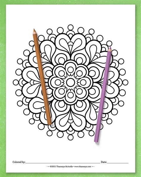 easy mandala coloring pages set   printable mandalas  color