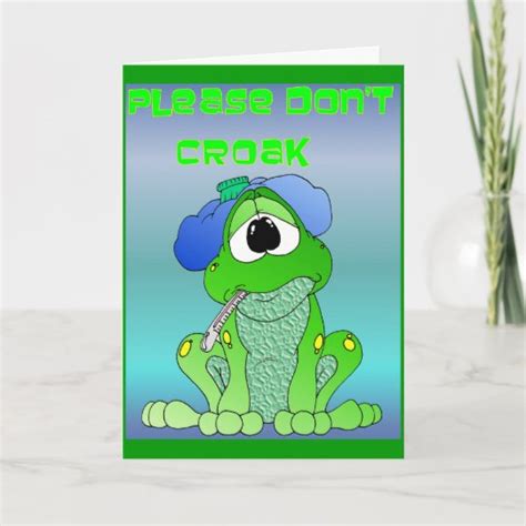Get Well Humor Frog Card