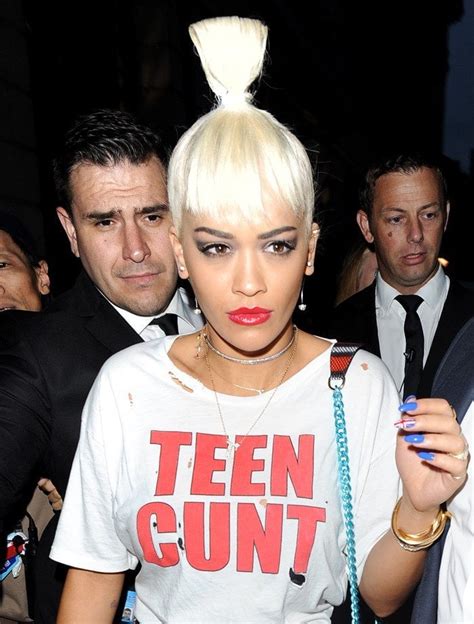 Rita Ora Wears Teen Cunt T Shirt At London Fashion Week