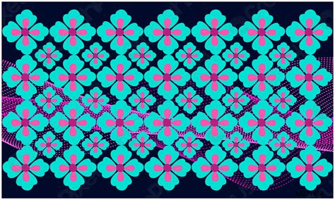 Digital Textile Design Of Flowers And Leaves On Abstract Background