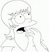 Simpson Marge Coloring Short Hair Scissors sketch template