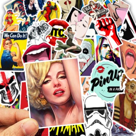 50 pcs retro style sticker sexy pin up girls stickers for diy sticker