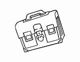 Briefcase Coloring Coloringcrew sketch template