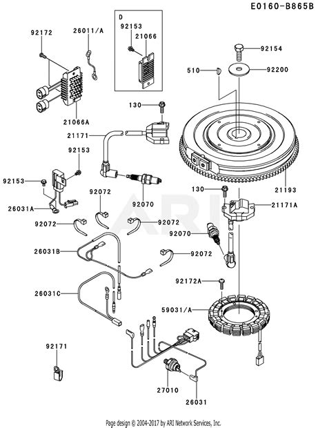 kawasaki fxv ds  stroke engine fxv parts diagram  electric equipment