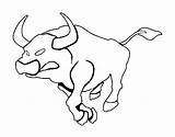 Furious Bull Coloring Coloringcrew sketch template