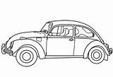 Herbie Coloring Pages Car Beetle Loaded Fully Husker Template Color Search sketch template
