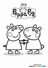 Peppa Suzzy sketch template