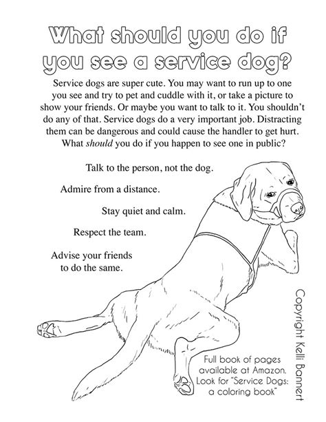 service dogs coloring book  paint  learn