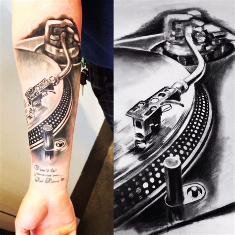 record player tattoo home tattoo dj tattoo tattoo diy body art