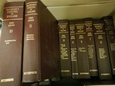 halsburys statutes  england  edition complete law books set law