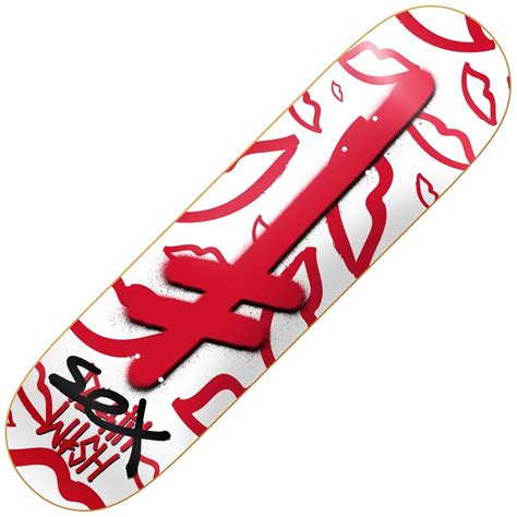 deathwish skateboards sex wish white red skateboard deck 8