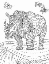 Ausmalbilder Erwachsene Muster Tiere Ausmalen Malvorlagen Volwassenen Vorlagen Neushoorn Kostenlose Tegning Schwer Zentangle Kinder sketch template