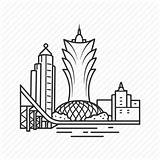 Drawing Skyline Building Macau Icon Famous City Line China Chinese Vancouver Boston Vector Icons Getdrawings Iconfinder Drawings Paintingvalley sketch template