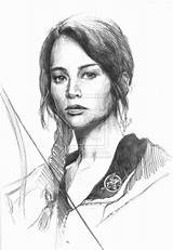 Katniss Hunger Everdeen Games Fan Drawings Tribute Panem Von Lawrence Jennifer Mockingjay Choose Board Realistic Deviantart sketch template