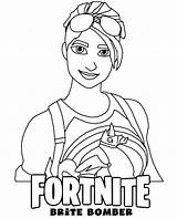 Fortnite Coloring Bomber Brite Print Pages Color Skin Topcoloringpages sketch template