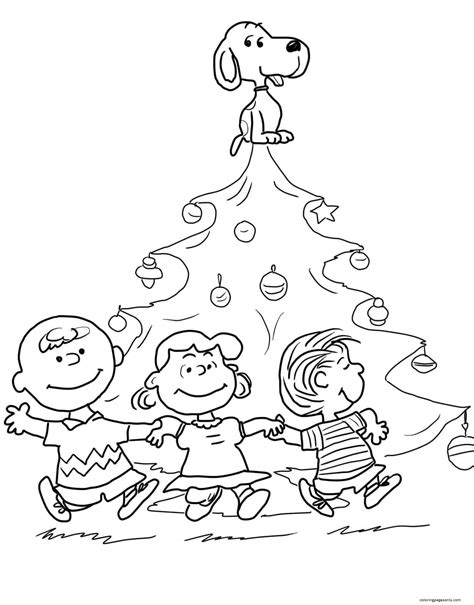 charlie brown christmas tree  coloring page  printable coloring
