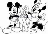 Coloring Mickey Pages Thanksgiving Mouse Minnie Popular Library Clipart sketch template