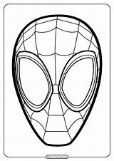 Spiderman Morales Coloriage Masker Kleurplaat Dessin Ausmalbilder Kleurplaten Imprimer Maske Maska Colorings Leukekleurplaten Spiderverse Coloringoo sketch template