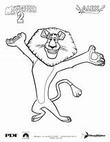 Coloring Pages Madagascar Alex Escape Africa Template sketch template