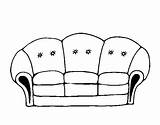 Couch Coloring Sofa Coloringcrew Pages Template sketch template