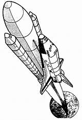 Spatiale Navette Shuttle Coloriages sketch template