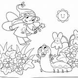 Caterpillar Fairy Surfnetkids Coloring sketch template
