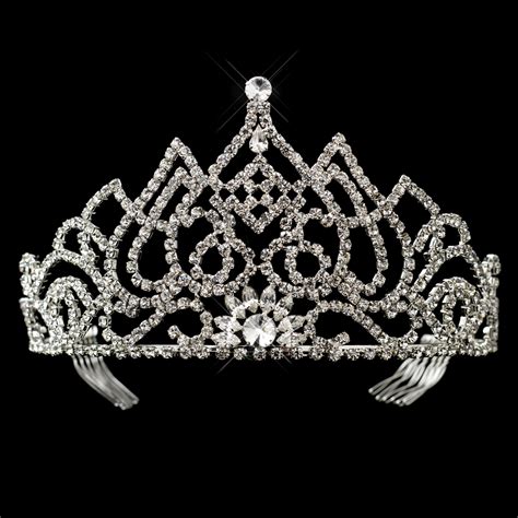 rhinestone crystal pageant tiaras elegant bridal hair accessories