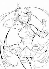 Miku Hatsune Lineart Vocaloid Forbidden sketch template